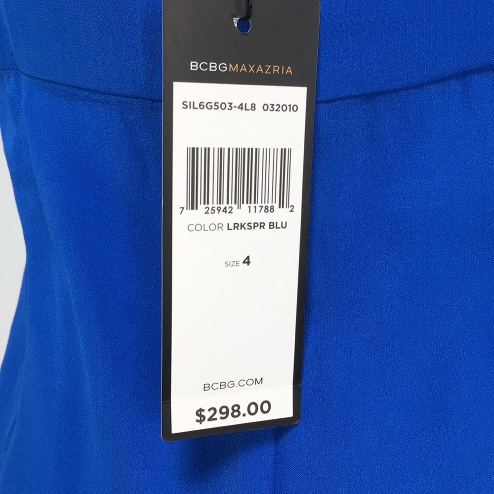 BCBG Blue Sleeveless Dress NWT - Picture 6 of 6